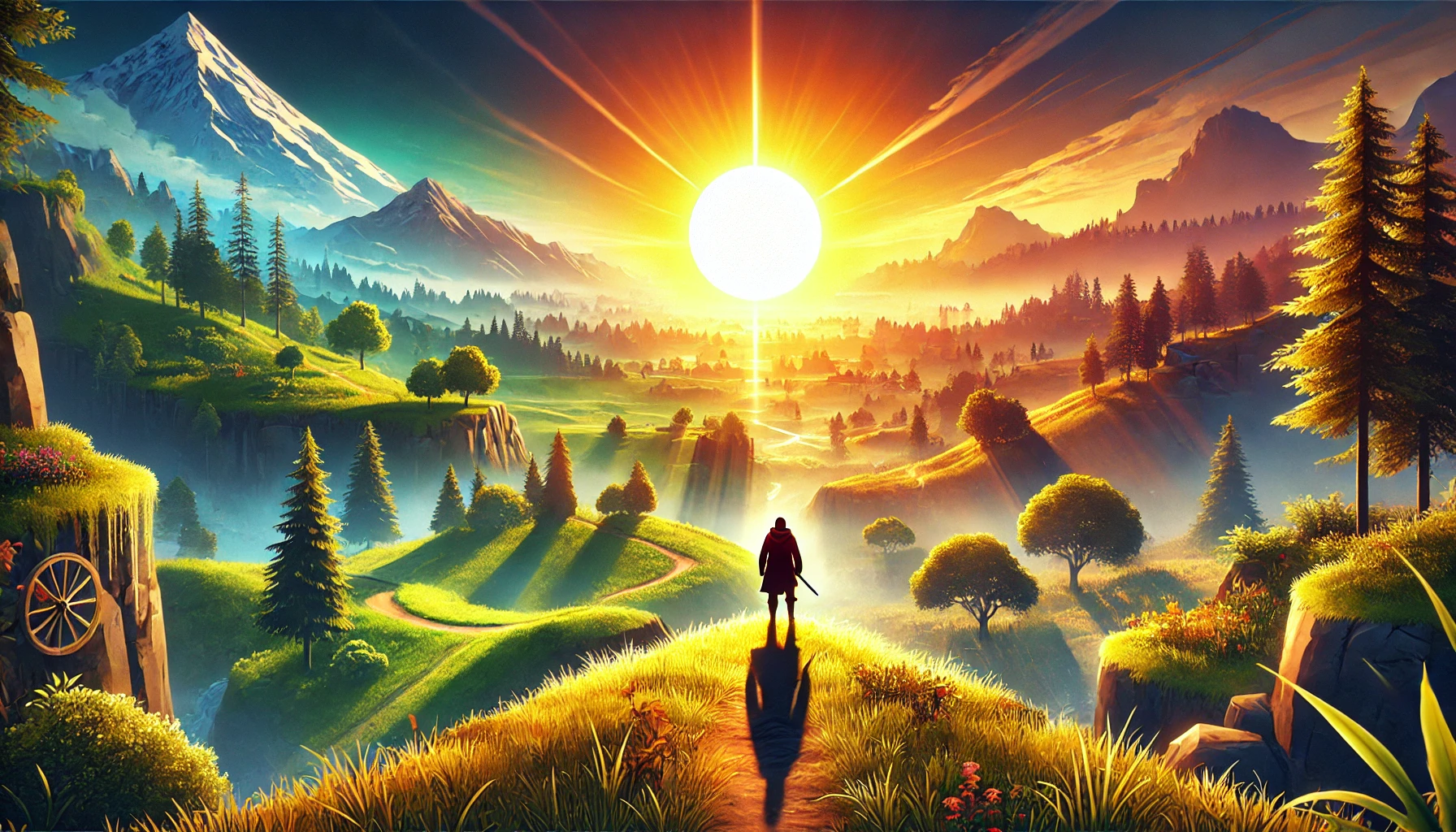 Concept: Volg de zon om op het volgende punt in je avontuur te komen