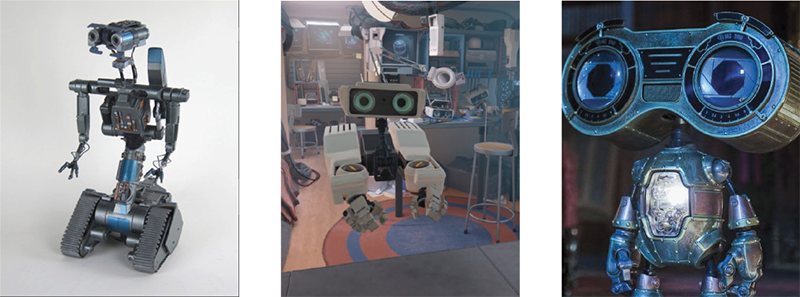  Inspiratie: Johnny 5 (Short Circuit, 1986), Robot Guide (First Contact, 2018) en Buddy 3000 (Jingle Jangle, 2020)