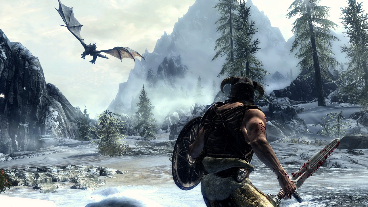 Skyrim, waarin spelers hun eigen pad volgen in een episch fantasy-universum.